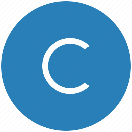 Blue, c, copy, copyright, letter, round icon - Download on Iconfinder