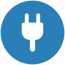 blue, electrical, electricity, plug, round
