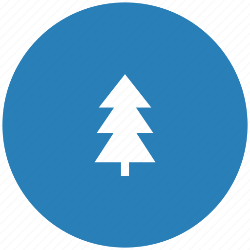 Blue, fir, forest, round, tree icon - Download on Iconfinder