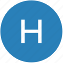 h, keyboard, latin, letter, round, text, uppercase