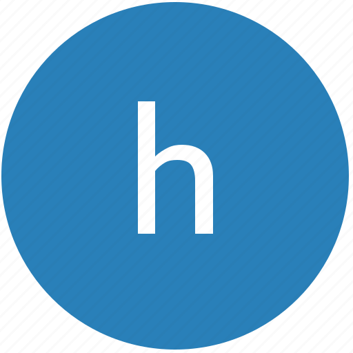 H, keyboard, latin, letter, lowcase, round icon - Download on Iconfinder