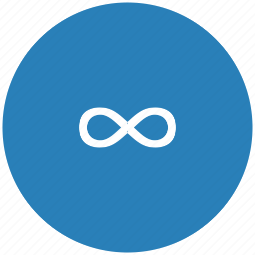 Blue, function, infinity, math, round icon - Download on Iconfinder