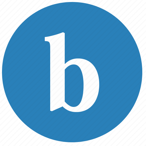 Alphabet, b, keyboard, latin, letter, round icon - Download on Iconfinder