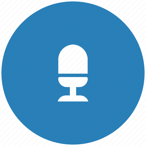 Blue, mic, microphone, record, round icon - Download on Iconfinder