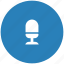 blue, mic, microphone, record, round 