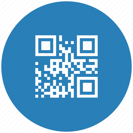 Barcode, blue, code, qr, round icon - Download on Iconfinder