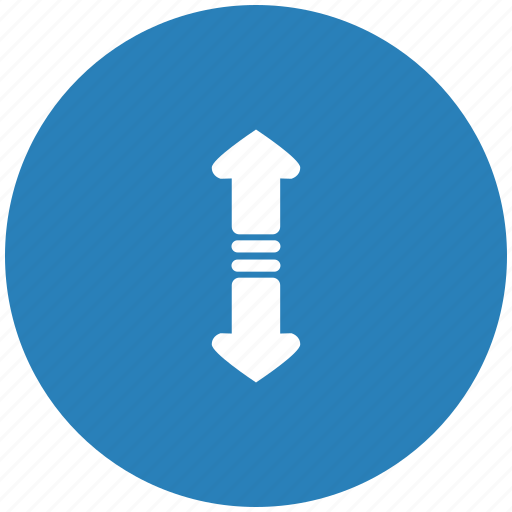 Blue, round, scroll, vertical icon - Download on Iconfinder