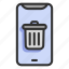 delete, clean, trash, recycle, bin, remove, erase 