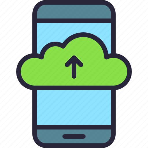 App, cloud, drive, mobile, phone, storage, upload icon - Download on Iconfinder