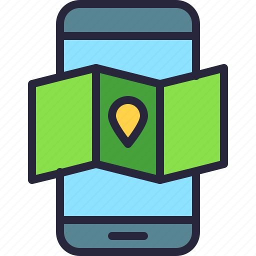 App, gps, localization, map, mobile, phone icon - Download on Iconfinder