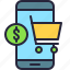app, cart, mobile, money, shop, shopping, store 