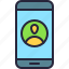 app, mobile, phone, profile, user 