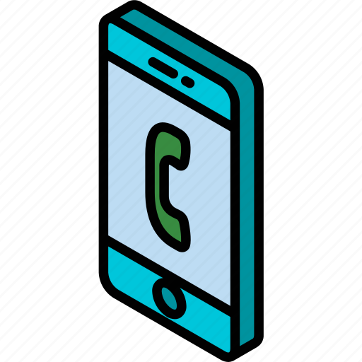 Call, device, function, iso, isometric, smartphone icon - Download on Iconfinder