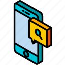 device, find, function, iso, isometric, message, smartphone