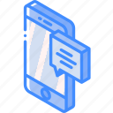 device, function, iso, isometric, message, smartphone