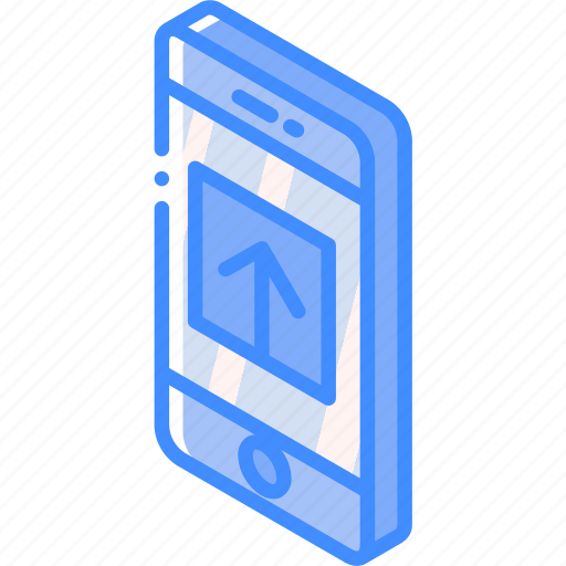 Device, function, iso, isometric, smartphone, upload icon - Download on Iconfinder