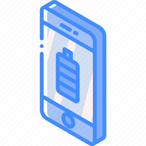 Battery, device, function, iso, isometric, smartphone icon - Download on Iconfinder