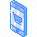 device, function, iso, isometric, smartphone, trolley