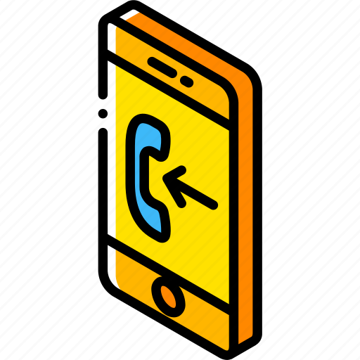 Device, function, incoming, iso, isometric, smartphone icon - Download on Iconfinder