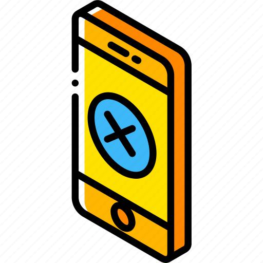 Decline, device, function, iso, isometric, smartphone icon - Download on Iconfinder