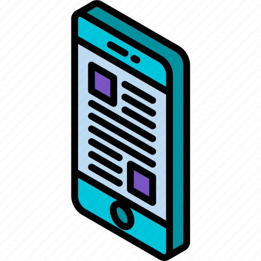 Device, document, function, iso, isometric, smartphone icon - Download on Iconfinder