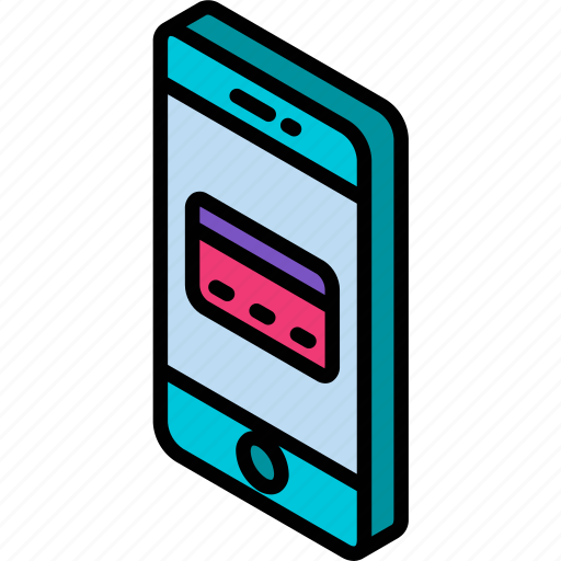Card, credit, device, function, iso, isometric, smartphone icon - Download on Iconfinder