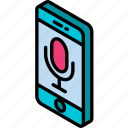 device, function, iso, isometric, microphone, smartphone