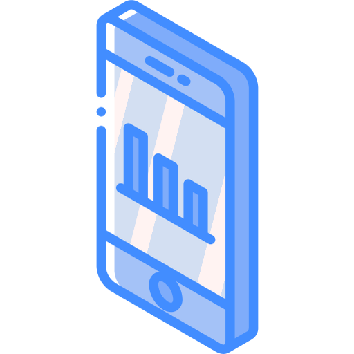 Device, function, iso, isometric, smartphone, stats icon - Download on Iconfinder