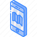 device, function, iso, isometric, map, smartphone