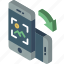 device, function, iso, isometric, picture, rotate, smartphone 