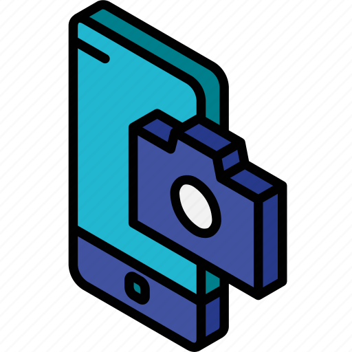 Camera, device, function, iso, isometric, smartphone icon - Download on Iconfinder