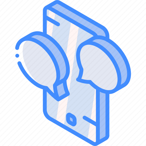 Conversation, device, function, iso, isometric, smartphone icon - Download on Iconfinder