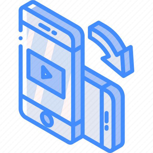 Device, function, iso, isometric, rotate, smartphone, video icon - Download on Iconfinder