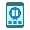 pause, video, music, play, controls, mobile interface, sign, button, stop