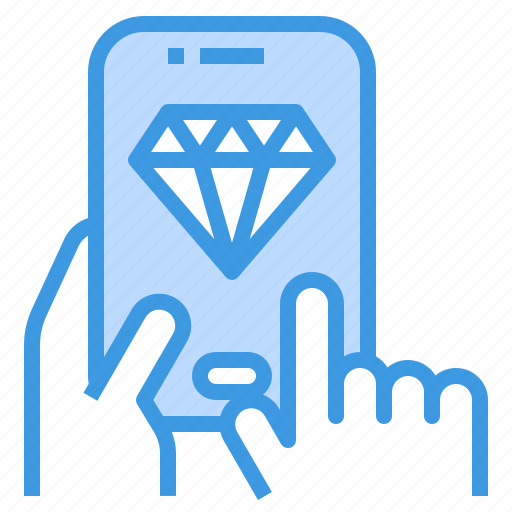 Diamond, method, mobile, payment, premium icon - Download on Iconfinder