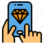 diamond, method, mobile, payment, premium 