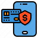card, credit, method, mobile, payment, security, shield