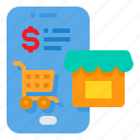 cart, mobile, online, payment, shopping