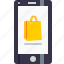 bag, cart, ecommerce, mobile, phone, shop, shopping 