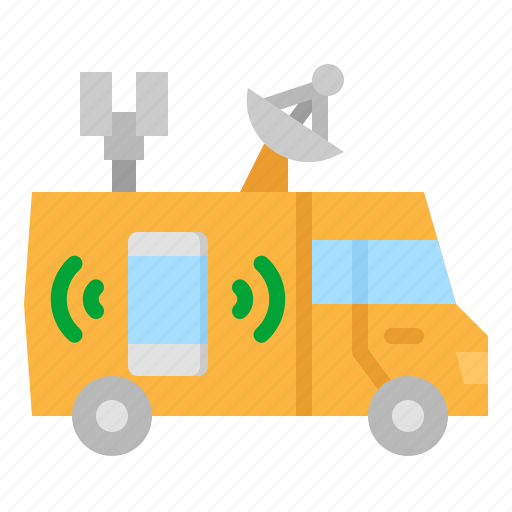 Broadcast, car, distribution, phone, signal icon - Download on Iconfinder