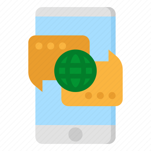 Bubble, mobile, phone, translates, transportation icon - Download on Iconfinder