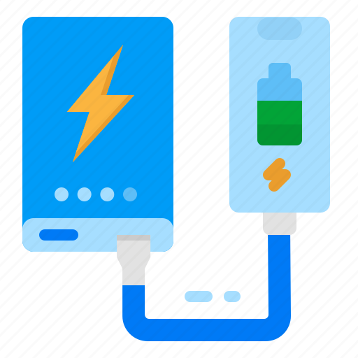 Charged, electronics, mobil, powerbank, wire icon - Download on Iconfinder