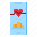 activity, hearts, mobile, phone, tracking