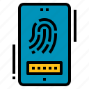 biometric, fingerprint, mobile, password, scanning