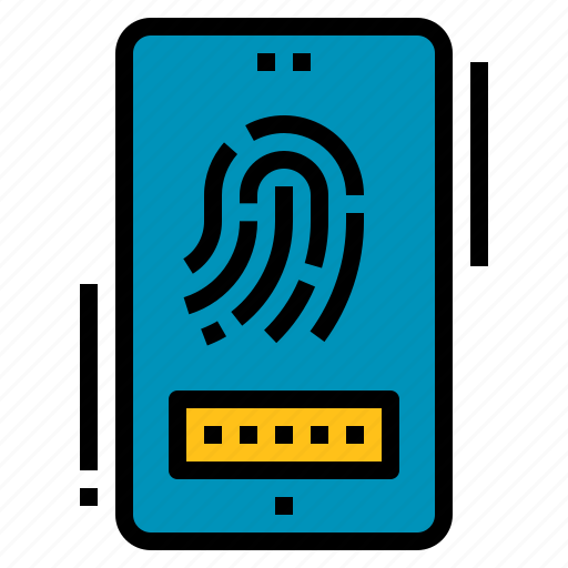 Biometric, fingerprint, mobile, password, scanning icon - Download on Iconfinder