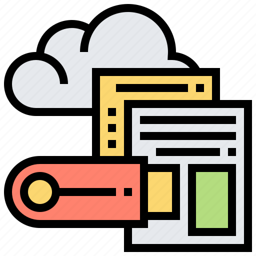 Cloud, data, digital, storage, usb icon - Download on Iconfinder