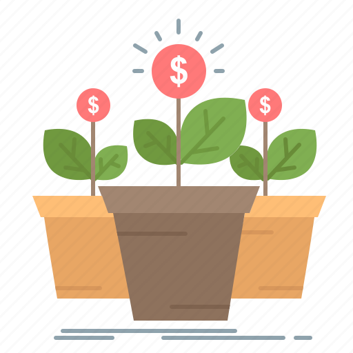 Growth, money, plant, pot, tree icon - Download on Iconfinder