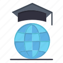 globe, graduation, internet, online