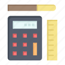calculator, education, pen, scale