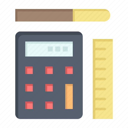 Calculator, education, pen, scale icon - Download on Iconfinder